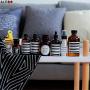 Skandinavischer Chic Glasbehälter mit Aufkleber, Nordic Modern Minimalistisch Schreibtisch-Aufbewahrungsglas Flaschenorganizer Blumenbehälter Dekoration, Große Glasbehälter mit Deckeln