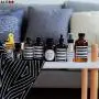Skandinavischer Chic Glas Lagerbehälter mit Aufkleber, Nordic Modern Minimalist Schreibtisch-Lagerflasche-Organizer, Blumenbehälter, Dekoration, große Glas-Lagerbehälter mit Deckeln