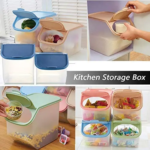 Boîte de Rangement pour Riz, Fruits et Graines – Grand Capacité, Conteneur en Plastique avec Couvercle Glissant (Rose, S) Boîte de Rangement pour Riz, Fruits et Graines – Grand Capacité, Conteneur en Plastique avec Couvercle Glissant (Rose, S)