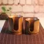 Natural Bamboo Tea Cup Holder Kitchen Storage Canister Tea Ceremony Supplies - Brown, S