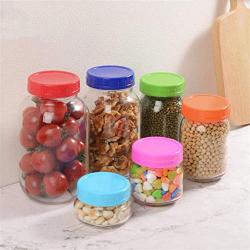 Ingruiya 12/16PCS Plastic Sealing Lid Glass Jar Storage Sealing Lid,Household Kitchen Sealing Storage Bottle