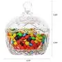 ComSaf Glass Candy Dish with Lid Decorative Candy Bowl, Crystal Covered Storage Jar, Set of 2(Diameter:4.1 Inch) ComSaf Glass Candy Dish with Lid Decorative Candy Bowl, Crystal Covered Storage Jar, Set of 2(Diameter:4.1 Inch)