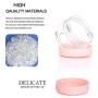 Lip Balm Containers,Small Plastic Containers with Lids,Clear Jars with Lids3/ 5/10/ 15/20 Gram for Slime Cosmetic Samples, Eye shadow, Jewelry with Spatula