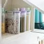 Storage Jars Container Box Plastic Transparent Food Biscuit Nuts Candy Tank Kitchen,Purple Storage Jars Container Box Plastic Transparent Food Biscuit Nuts Candy Tank Kitchen,Purple