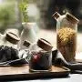 European Glass Storage Tank Food Storage Bottle Nuts Tank Can Kitchen Box Container Sealed Jar With Lid Home Ornaments Decoration,3 European Glass Storage Tank Food Storage Bottle Nuts Tank Can Kitchen Box Container Sealed Jar With Lid Home Ornaments Decoration,3