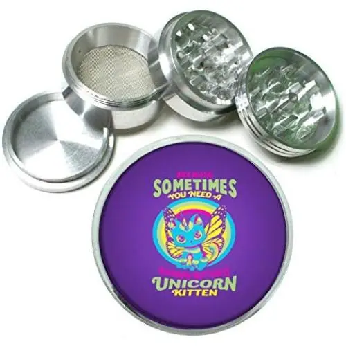 Égrenoir à Herbes/Tabac pour Chaton Licorne – Drôle et Étrange en Aluminium.