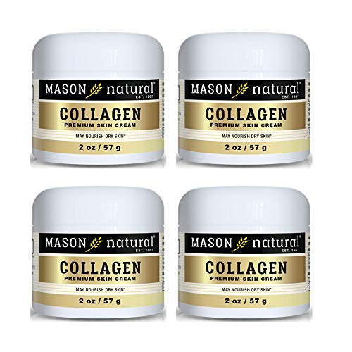 Collagen Beauty Cream Made with 100% Pure Collagen Promotes Tight Skin Enhances Skin Firmness 2 OZ. Jar PACK of 4