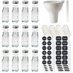 Certified Chef Set of 12 Spice Jars with 120 Spice Labels 24 Specialized Inserts and Stainless-Steel Lids