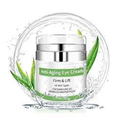 Eye Cream - Under Eye Treatment for Anti Aging, Dark Circles, Eye Bag & Puffiness, Eye Wrinkle Cream with 43% Aloe Vera, Retinol, Vitamin C & E Eye Treatment for Men / Womens Eye Cream