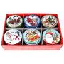 JKLcom Christmas Cookie Tins 12Pack Cookie Tin Box with Lids Empty Cookie Jar Storage Tins Christmas Cookie Gift Tins Round Cookies Food Candy Containers Organizers for Christmas Party Gift Giving