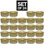 Small Mini Glass Jars With Tin Lids - 24 pack x 0.5 oz ? All Purpose Empty Storage Jars