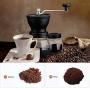 Red tide HOT Manual Coffee Grinder with Storage Jar Soft Brush Conical Ceramic Burr Quiet and Portable