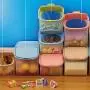 JIJIKOKO Kitchen Rice Jar Nuts Storage Cereal Grain Box Large Capacity Food Barrel Snacks Storage Container windproof Mildew and Moisture Proof with Lid (S, Blue) JIJIKOKO Kitchen Rice Jar Nuts Storage Cereal Grain Box Large Capacity Food Barrel Snacks Storage Container windproof Mildew and Moisture Proof with Lid (S, Blue)