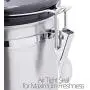 Chefs Star 16 oz Edelstahl Luftdichter Behälter mit integriertem CO2-Gasventil und Datumsverfolgung für Kaffeebohnen und Kaffeemehl
