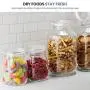 Bormioli Rocco Glass Fido Gläser - 1 Liter - mit hermetisch abnehmbarer, luftdichter Deckel für Gärung, Einmachen, Konservieren – Mit exklusivem Paksh Novelty Kreide-Schreibtafel-Etiketten Set (2 Gläser)