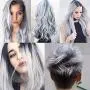 VOLLUCK Silver Grey Hair Wax Pomades 4.23 oz - Natural Hair Coloring Wax Material Disposable Hair Styling Clays Ash for Cosplay,Hallowee,Party