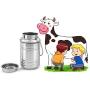 King International 100% Stainless Steel Milk Storage Can Milk Canister Doli | Dolu | Dolchi Milk Bucket Gallon Milker - 1.5 liter with Lid- Ideal For Storing and Transporting Liquid
