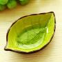 JUSTDOLIFE Mini Dish tomato sauce Dish Leaf Shaped Ceramic Japanese Small Sushi Sauce Dish
