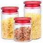 WANGLXST Food Storage Container Set, Storage Jar, Pantry Durable Seal Pot Cereal Storage Container Dry Foods Liquids Clear Container, Transparent WANGLXST Food Storage Container Set, Storage Jar, Pantry Durable Seal Pot Cereal Storage Container Dry Foods Liquids Clear Container, Transparent