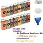 8 Extra Large, 8oz, BEST VALUE, Glass Spice Jars with 113 PVC Clear, plus 126 pre-printed Spice Chalkboard Labels. 8 Square Empty Jars, Airtight Cap, Pour/Sift Shakers 8 Extra Large, 8oz, BEST VALUE, Glass Spice Jars with 113 PVC Clear, plus 126 pre-printed Spice Chalkboard Labels. 8 Square Empty Jars, Airtight Cap, Pour/Sift Shakers