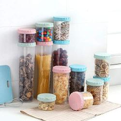 Convenient cover sealing cans food storage tanks plastic thick storage bottle storage boxes kitchen tools Home Organization Jars,Random Color,500ml