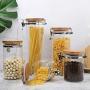 UPKOCH Glass Canister Food Storage Container with Locking Lids Leak Proof Storage Bottle Glass Jar for Food 800ML (Transparent)