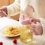 Kitchen Food Storage Jar Airtight Food Storage Kitchen Glass Jar Moisture-Proof Home Multi-Purpose Jam Bottle Cruet Glass Transparent Oil Pot Vinegar Pot Soy Sauce Bottle (Color : Pink)