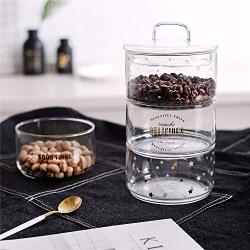 Nordic Glass Storage Jar with Lid Kitchen Coffee Beans Sugar Can Chic Kitchen Seasoning Jars Scandinavian Fresh Fruit Container Large Glass Storage Containers With Lids
