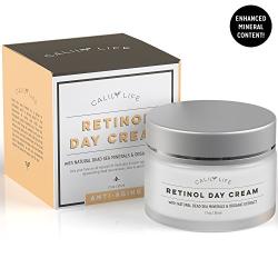 Calily Life Organic Retinol Cream Face and Eye Moisturizer Premium Treatment for Fine Lines and Wrinkles Dead Sea Mineral Anti-Aging Formula - 1.7 oz