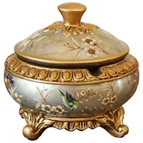LTJTVFXQ-ashtrays Europäische Harzüberzug Ashtrays Amerikanischer Retro Kreative Dekoration Handwerkskunst Süßigkeitenbehälter Schmuckschatzzubehör