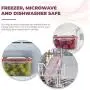 SEALCO Food Storage Containers with Lids ? Reusable Plastic Containers ? BPA-Free, Stackable, Microwave, Dishwasher, Freezer Safe ? Airtight ? 12 Piece Set