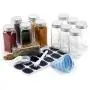Ensemble de 12 – Pots à Épices en Verre Carré avec Bouchons Shaker, Étiquettes Épissées et Stylo, Passe-Plonger et Bouchons Métalliques Argentés Étanches, Capacité de 120 ml, par Premium Vials (12) Ensemble de 12 – Pots à Épices en Verre Carré avec Bouchons Shaker, Étiquettes Épissées et Stylo, Passe-Plonger et Bouchons Métalliques Argentés Étanches, Capacité de 120 ml, par Premium Vials (12)