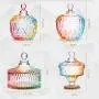 Materials Fresh-keeping Box Home Kitchen, Glass Candy Jar Home European-style Covered Storage Box 4 Colors Optional Protect Food (Color : B)