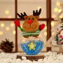 STOBOK Christmas Cookie Jar Candy Jar Storage Container Gift Plush Plastic Bottle Elk Santa Snowman Xmas Decor Desktop Ornament