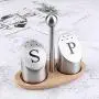 UPKOCH Stainless Steel Salt Shaker Spice Grinder Dispenser Condiment Storage Box Pepper Sugar Jar