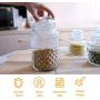 Glass Food Storage Canisters Jars with Tight Lids for Kitchen or Bathroom ~ Food,cookie,cracker, Storage Containers-60oz（Set of 3）