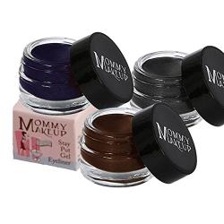 Mommy Makeup Waterproof Stay Put Gel Eyeliner with Semi-Permanent Micropigments - smudge-proof, long wearing, paraben-free - Black Beauty (Pure Black)