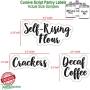 Talented Kitchen 135 Cursive Pantry Labels ? 135 Main Ingredients ? Food Pantry Label Sticker. Water Resistant Food Jar Labels. Jar Decals Pantry Organization Storage (Set of 135? Main Cursive Pantry)