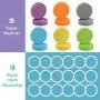 Aozita [18 Pack] Plastic REGULAR Mouth Mason Jar Lids for Ball, Kerr and More with Silicone Rings - Food Grade Colored Plastic Storage Caps for Mason/Canning Jars - Anti-Scratch Resistant Surface