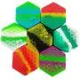 Contenants en silicone SZBS 10 pièces/lot, forme hexagonale Honeycomb, assortis, 26ml, pour stockage de résine, huile de cannabis, concentrate (10)