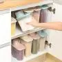 Küchenbehälter, Dosen mit Messbecher und Waage Abdeckung, luftdichte Lebensmittelbehälter für ovale, schräge Öffnungen, großer Fassungsvermögen, gute Abdichtung, Pink-2,5L