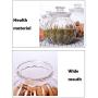 YTF-Glass sealed cans, large transparent household candy storage cans, melon snacks storage cans