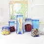 Buolo Glass Sealed Jar Glass Enzyme Milk Powder Soaking Bottle Storage Grain Dry Goods Milk Powder Sealed Bottle Household Blue 1600Ml Buolo Glass Sealed Jar Glass Enzyme Milk Powder Soaking Bottle Storage Grain Dry Goods Milk Powder Sealed Bottle Household Blue 1600Ml