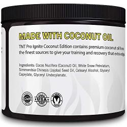 Slimming Cream for Belly with Coconut Oil - TNT Pro Ignite Sweat Cream for Men and Women - Thermogenic Weight Loss Slimming Workout Enhancer for Stomach, Abdominal Burner - 6.5 oz Jar