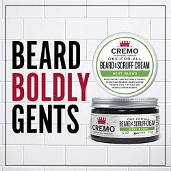 Cremo Mint Blend Beard & Scruff Cream, Moisturizes, Styles and Reduces Beard Itch for All Lengths of Facial Hair, 4 Oz