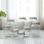 High Lead Free Glass Made In Italy Food Tea Storage Bottle Jars With Cover Seal Jar Hand Blown Clear,125Ml