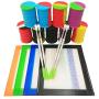 SZBS A Set Silicone Container Mat 11ml Container Wax Oil Container Concentrate Storage Containers Wax Silicone Jar With a Metal Rod (Random)