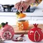 Ceramic Unseal Fruit Shape Storage Jar Minimalist Cute Coffee Sugar Tea Storage Bottle Organizer Decor Home,Pomegranate