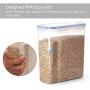 Vtopmart Cereal Storage Container Set, BPA Free Plastic Airtight Food Storage Containers 135.2oz for Cereal, Snacks and Sugar, 4 Piece Set Cereal Dispensers with 24 Chalkboard Labels