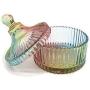 Krysclove Colourful Glass Canisters, Crystal Candy Jar with Lid, Clear Glass Food Storage Tank, Seasoning Pot, Creative Decoration Storage Box (2)